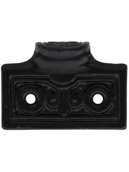 Fleur-de-Lis Cast Iron Sash Lift in Matte Black.